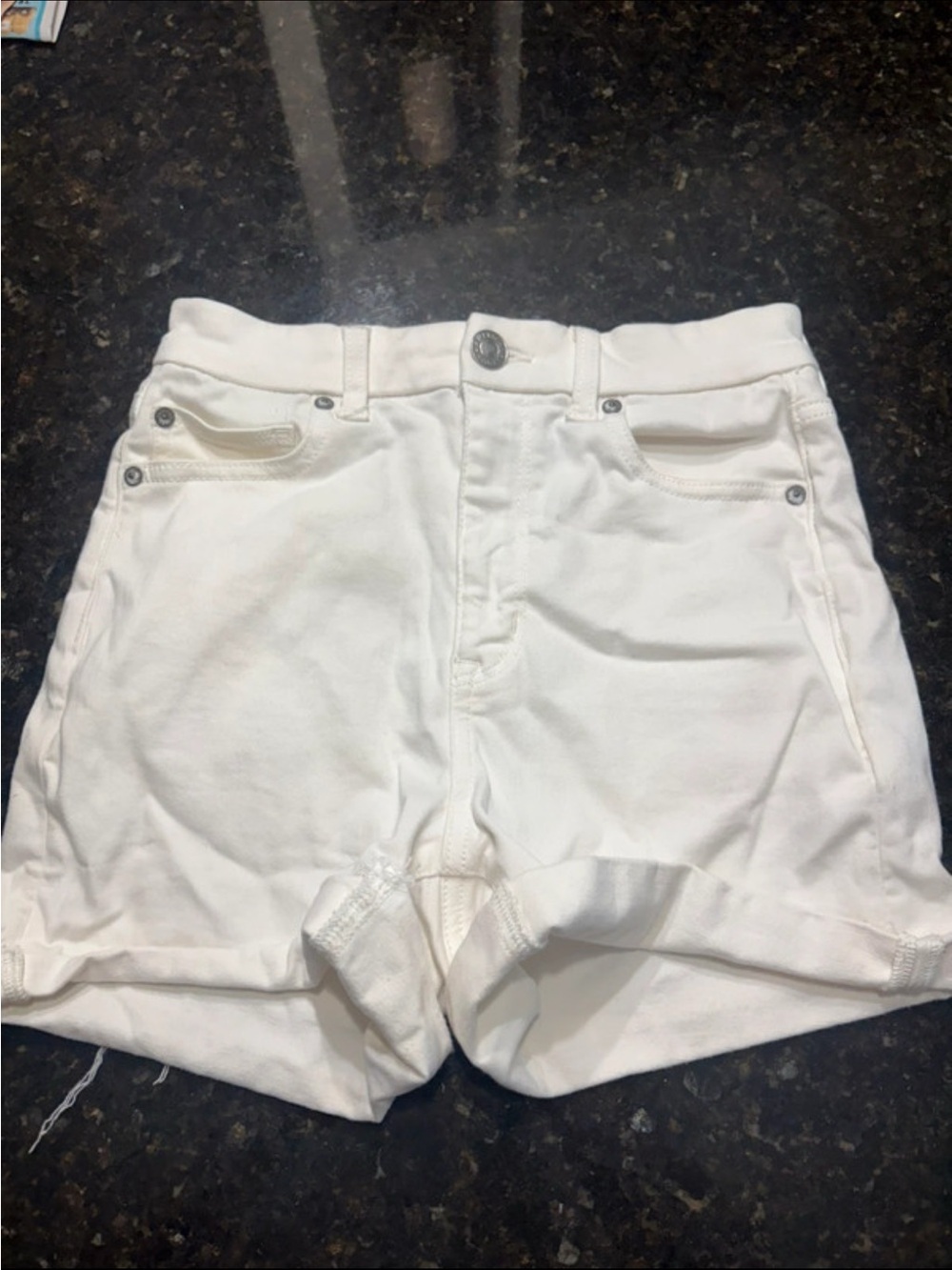 American Eagle Outfitters White High-Waist Women's Shorts